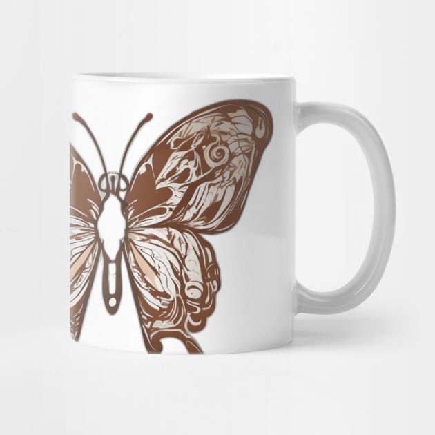 Butterfly Brown Shadow Silhouette Anime Style Collection No. 299 by cornelliusy